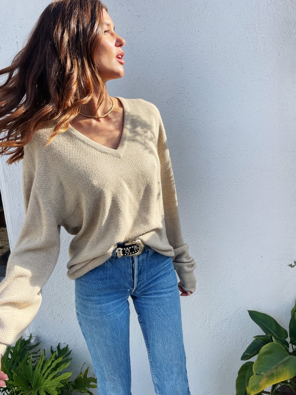 Christian Dior Tan Textured Sweater — Madly Vintage Christian Dior Tan Textured Sweater — Madly Vintage